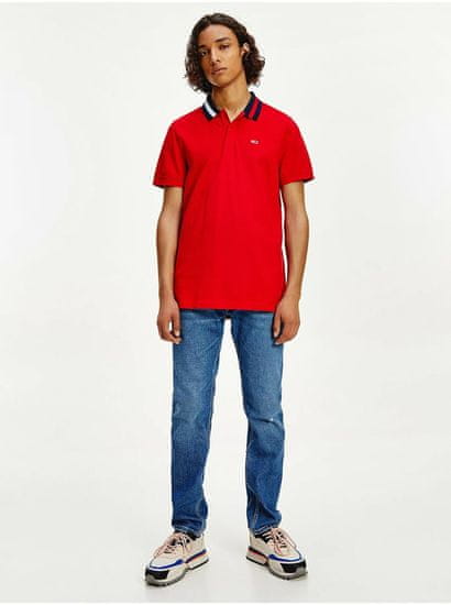 Tommy Jeans Moška Polo majica Rdeča