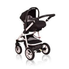 Coto Baby Otroški voziček Aprilia 3v1 - len črno siv