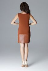 Lenitif Ženska mini obleka Feiniel L025 rjava XL