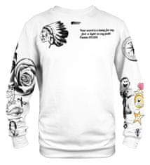 Mr. GUGU & Miss GO moški pulover Jaen beli L