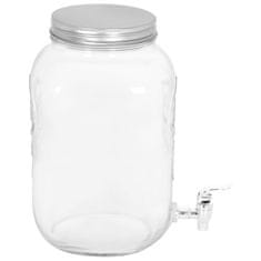 Vidaxl Posoda za doziranje pijače 8050 ml steklo