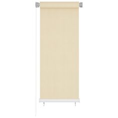 Vidaxl Zunanje rolo senčilo krem 60x140 cm HDPE