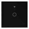 SMART HOUSE Stikalo na dotik stekleno Wi-Fi Tuya enojno črno LED