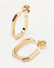 PDPAOLA Elegantni pozlačeni uhani SIGNATURE LINK Gold AR01-415-U