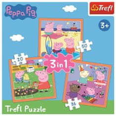 Trefl Pujsa Peppa Puzzle: Neverjetne ideje 3 v 1 (20,36,50 kosov)