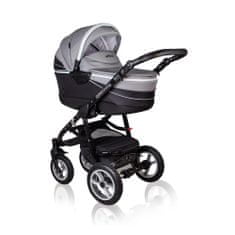 Coto Baby Otroški voziček Aprilia 3v1 - vzorčasto temno siv