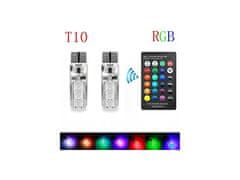 Alum online RGB LED avto žarnice W5W T10 z daljinskim upravljalnikom, 2 kom