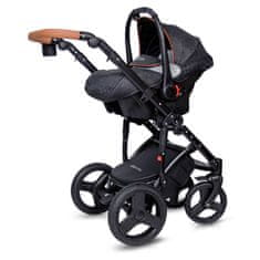 Coto Baby Otroški voziček Quara 3v1 &#8211; BLACK GOLD ECO
