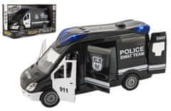 Teddies Policijski avto swat, plastičen, 26 cm, na vztrajnik, z baterijo