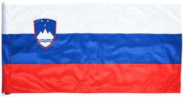 Slovenska zastava, 140 x 70 cm, z žepom za drog