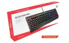 HyperX HP Alloy Core RGB tipkovnica, membranska stikala, odpornost proti razlitju tekočine (4P4F5AU#ABU)