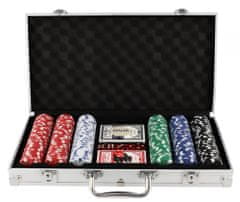 Teddies Poker set s kartami in kocakami, v aluminijastem kovčku, 40 x 24 x 8 cm, 300/1