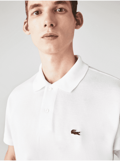 Lacoste Mo ka Polo majica Bela mimovrste