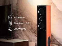 Manta SPK730 zvočni sistem, Bluetooth 5.0, 200 W RMS, BT/FM Radio/USB/MIC/HMDI-ARC/AUX/Optical, daljinec