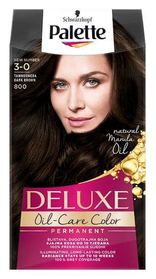 Schwarzkopf Palette Deluxe barva za lase, 800 Dark Brown