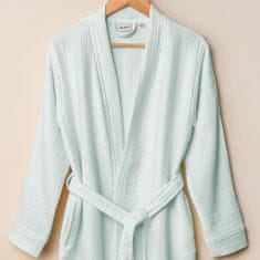 Denizli Concept Kopalni plašč iz muslina KIMONO svetlo modra. 100% bombaž., S-M