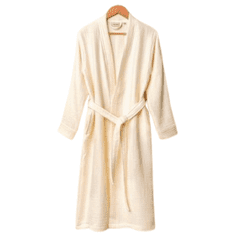 Denizli Concept Kopalni plašč KIMONO kremna barva, L-XL