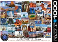 EuroGraphics Sestavljanka World Travel Puzzle - ZDA 1000 kosov