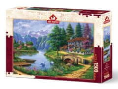 Art puzzle Puzzle Vas ob jezeru 1500 kosov