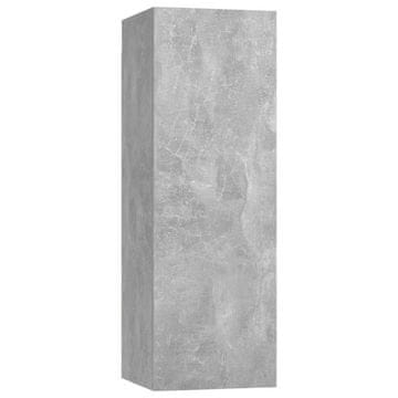 Vidaxl TV omarica betonsko siva 30,5x30x90 cm inženirski les