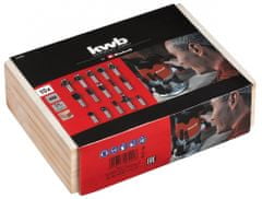 KWB set rezalnikov v lesenem kovčku za TE-RO 1255 E, TC-RO 1155 E, 8mm, 15/1 (49757291)