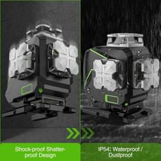 Huepar Huepar S04CG PRO16 linijski gradbeni laserski nivelir Bluetooth + daljinec