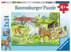 Ravensburger Puzzle V hlevu 2x24 kosov