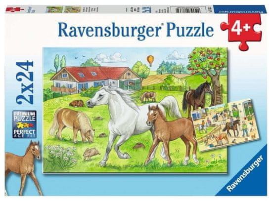 Ravensburger Puzzle V hlevu 2x24 kosov