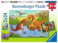 Ravensburger Puzzle Igrivi dinozavri 2x24 kosov