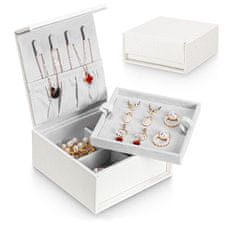 Troli Elegantna bela potovalna škatla za nakit