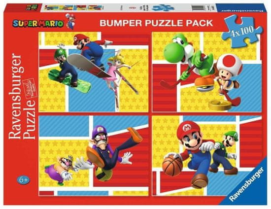 Ravensburger Puzzle Super Mario 4x100 kosov