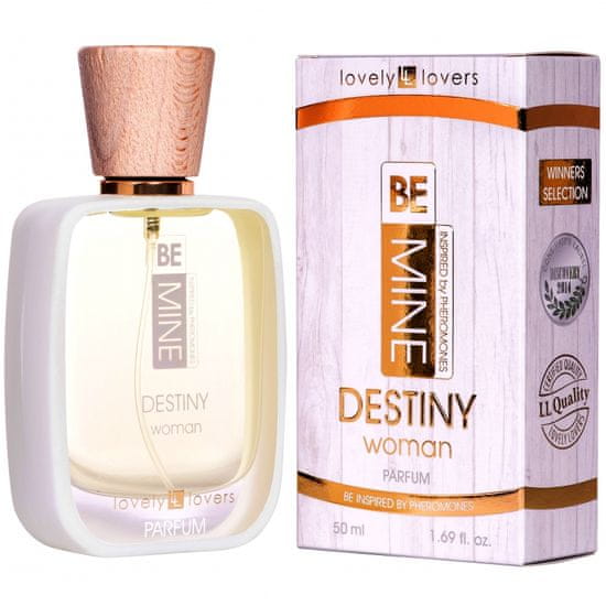 Lovely Lovers Be Mine Destiny Premium ženski parfum s feromonima bergamotka črni ribez da na nasprotni spol delujete formula IL-Molecules jasmin gardenija 50 ml