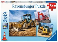 Ravensburger Puzzle Gradbeni stroji 3x49 kosov