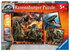 Ravensburger Puzzle Jurski svet: Hunter's Instinct 3x49 kosov