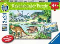 Ravensburger Puzzle Svet dinozavrov 2x24 kosov