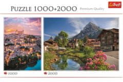 Trefl Puzzle 2v1 Toledo 1000 kosov + Poletje v Alpah 2000 kosov