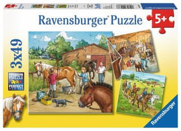 Ravensburger Puzzle Day at the Horses 3x49 kosov