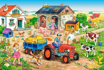 Castorland Puzzle Življenje na kmetiji MAXI 40 kosov