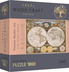 Trefl Sestavljanka Wood Craft Origin Starodavni zemljevid sveta 1000 kosov