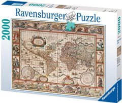 Ravensburger Puzzle Zemljevid sveta leta 1650, 2000 kosov