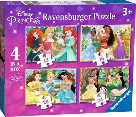 Ravensburger Puzzle Disney Princeske 4 v 1 (12, 16, 20, 24 kosov)