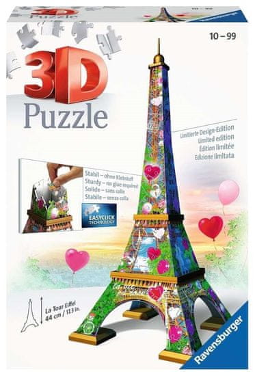 Ravensburger 3D sestavljanka Eifflov stolp (Love Edition) 216 kosov