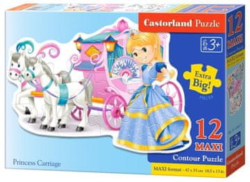 Castorland Puzzle Kočija za princesko MAXI 12 kosov