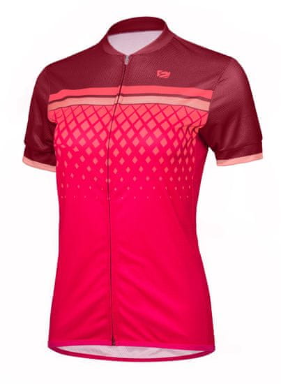 Etape ženska majica Diamond, kolesarska, bordo/roza