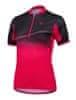 ženska kolesarska majica Liv, roza/črna, L