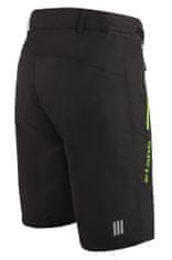 Etape Moške kolesarske kratke hlače Freedom, črne/zelene, M