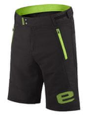 Etape Moške kolesarske kratke hlače Freedom, črne/zelene, XXL