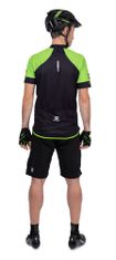 Etape Moške kolesarske kratke hlače Freedom, črne/zelene, M
