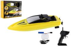 Teddies RC motorni čoln za v vodo, plastični, 22 cm, rumen