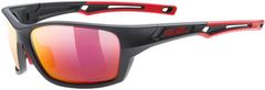 Uvex SPORTSTYLE 232 P BLACK MAT RED / POLAVISION MIRROR RED (CAT. 3)